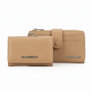 Set regalo Baci & Abbracci - portafoglio bottone + portamonete / porta carte donna