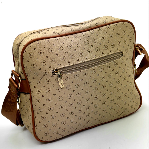 Borsa firmata GAMAYA zip cerniere logata tracolla donna logo zip tracolla fantasia multi tasche