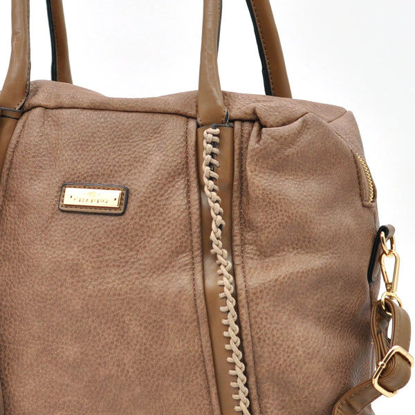 CHARRO - Borsa shopping / bauletto a spalla grande tracolla casual simil pelle venata