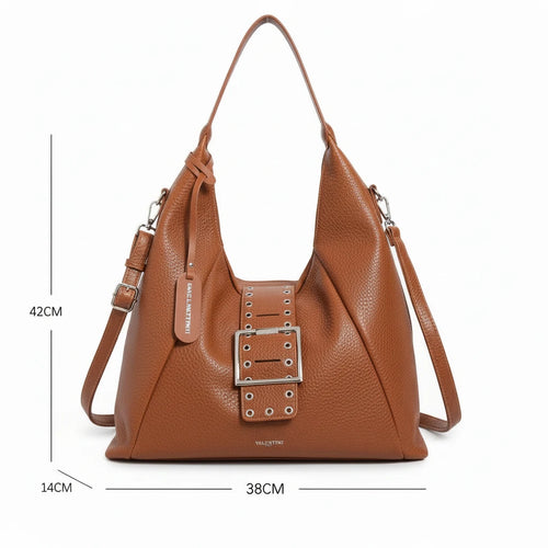 Borsa sacco a spalla grande vintage cinghia tracolla casual simil pelle venata monomanico