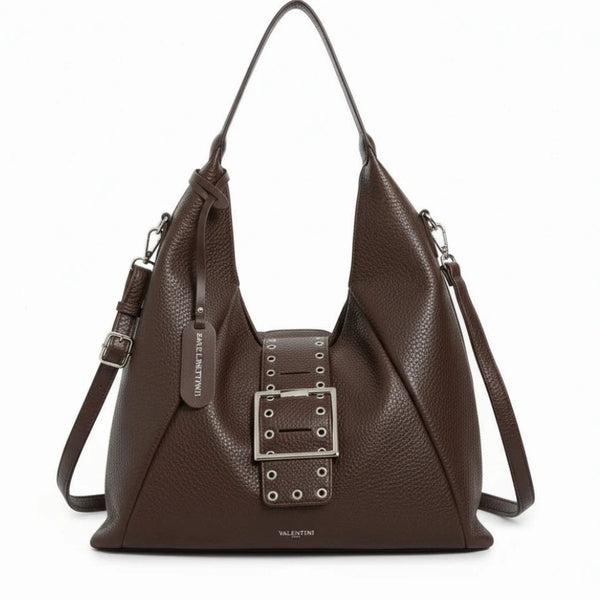 Borsa sacco a spalla grande vintage cinghia tracolla casual simil pelle venata monomanico