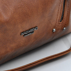 Borsa a sacco firmato da Nazareno Gabrielli Colletion donna spalla a tracolla simil pelle zip frontali