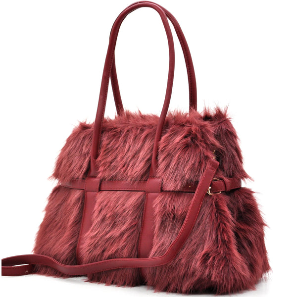 A Bedda - Borsa firmata Gyoiamea in eco pelliccia morbida teddy pelo