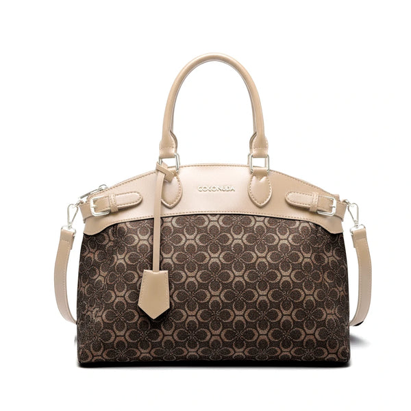 Borsa firmata COCONUDA Colletion donna spalla a tracolla simil pelle nuova fantasia logo tote bag