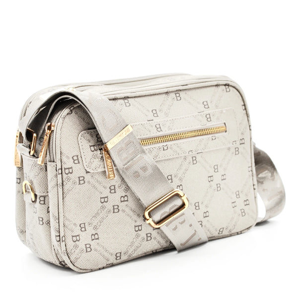 Borsa tracolla firmata originale B.Cavalli eco pelle 6 tasche zip pregiata tasche con cerniera fantasia logata