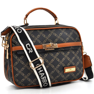 Borsa bauletto tracolla firmata CHARRO fantasia logata