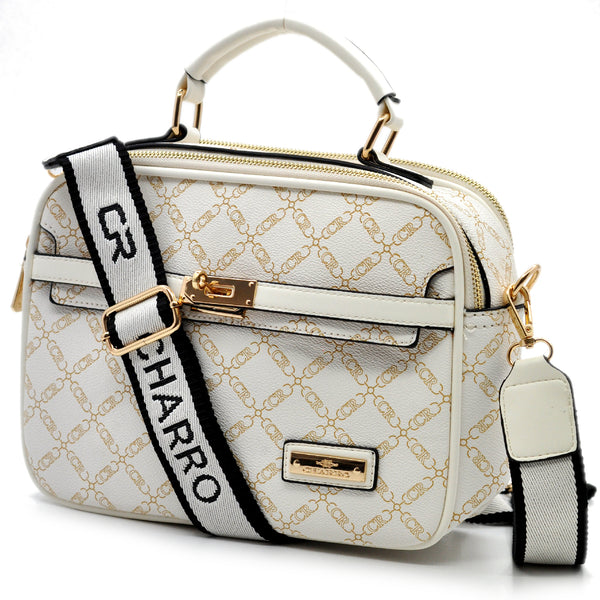 Borsa bauletto tracolla firmata CHARRO fantasia logata