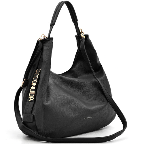 Borsa a sacco firmato COCONUDA Colletion donna spalla a tracolla simil pelle