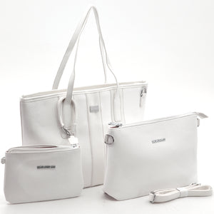 BACI & ABBRACCI borsa + borsetta + portamonete set 3 pezzi fantasia logo GM shopping spalla donna tracolla