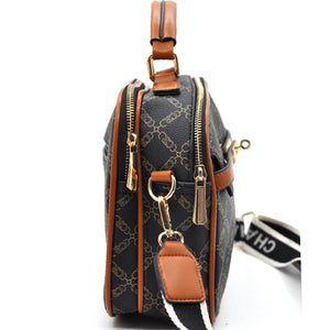 Borsa bauletto tracolla firmata CHARRO fantasia logata