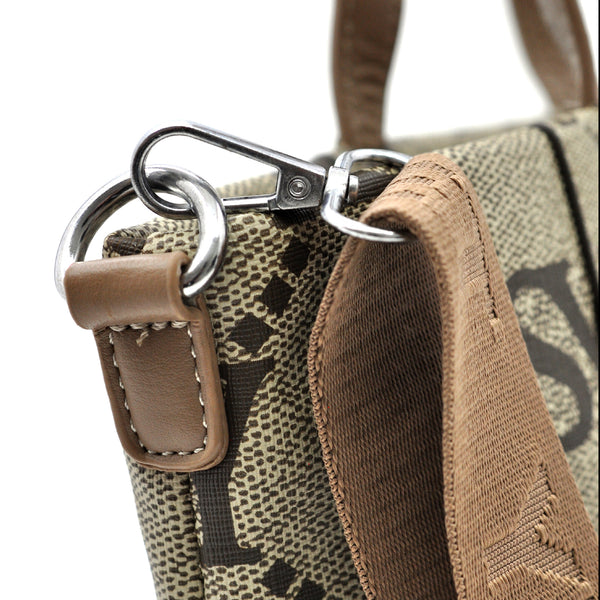 Borsa firmata Sweet Years in simil pelle pregiata tote shopping con tracolla e spalla