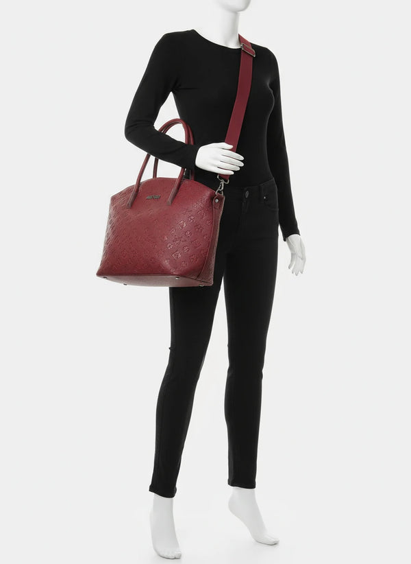 Borsa donna firmata SWEET YEARS in simil pelle pregiata tasche con cerniera fantasia logata