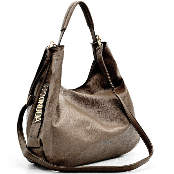 Borsa a sacco firmato COCONUDA Colletion donna spalla a tracolla simil pelle