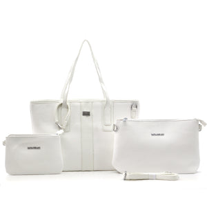 BACI & ABBRACCI borsa + borsetta + portamonete set 3 pezzi fantasia logo GM shopping spalla donna tracolla