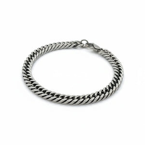 Bracciale Grumetta Piatta Unisex in Acciaio – Stile Industrial Minimal - regolabile