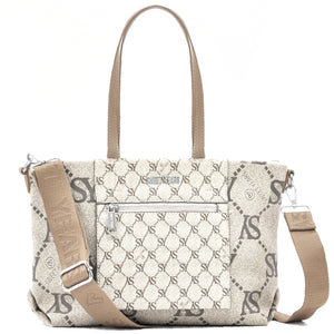 Borsa firmata Sweet Years in simil pelle pregiata tote shopping con tracolla e spalla