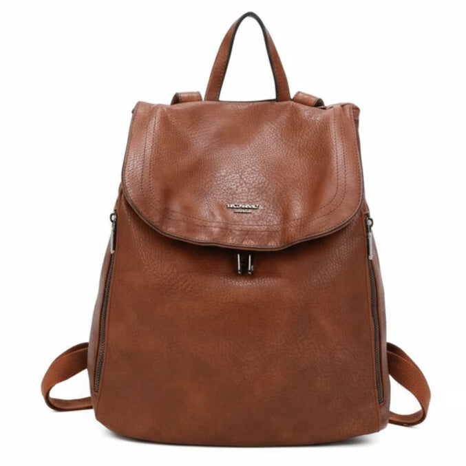 COCONUDA - Zaino donna zainetto firmato morbido elegante capiente vintage simil pelle venata