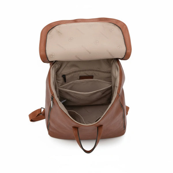 COCONUDA - Zaino donna zainetto firmato morbido elegante capiente vintage simil pelle venata