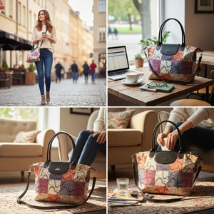 Borsa firmata Baci&Abbracci vintage Tote trapezoidale