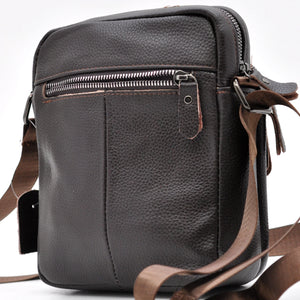 Borsello Uomo firmato Gyoiamea Tracolla tasche zip vera Pelle Lavoro Vintage Grande marrone nero
