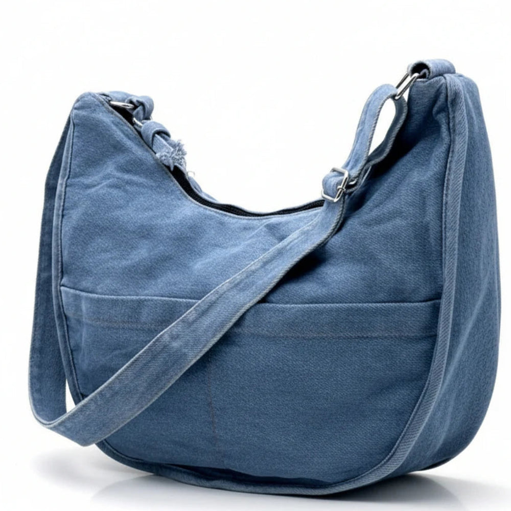 La Amunì - Borsa firmata Gyoiamea jeans denim tracolla sacco spalla