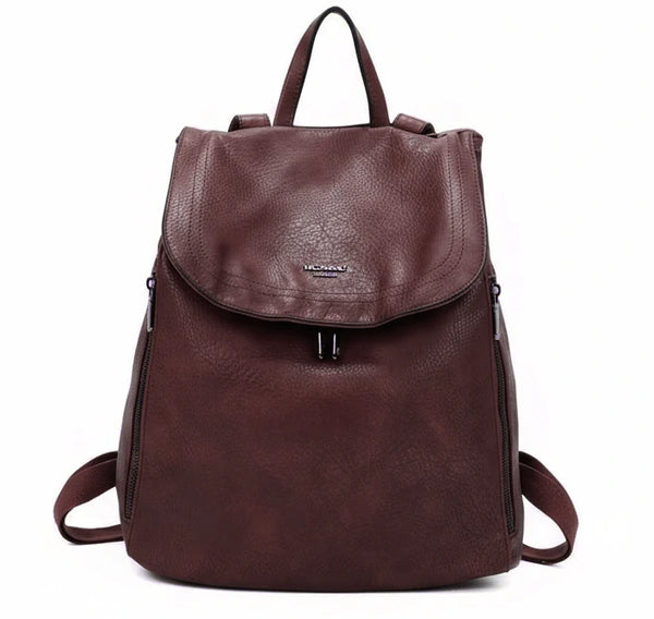 COCONUDA - Zaino donna zainetto firmato morbido elegante capiente vintage simil pelle venata