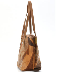 Borsa firmata COVERI ACTIVE in vera pelle shopping multicolore grande spalla