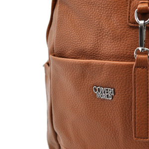 Zaino in eco Pelle Coveri World - Elegante e Resistente, Donna , Zaino Casual con Tasca Frontale con Zip e Tasche Laterali, Perfetto per Uso Quotidiano e Lavoro