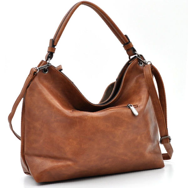 Borsa a sacco firmato da Nazareno Gabrielli Colletion donna spalla a tracolla simil pelle zip frontali