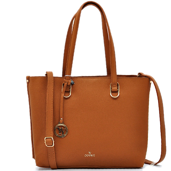 YY COVERI Borsa shopping firmata spalla e tracolla