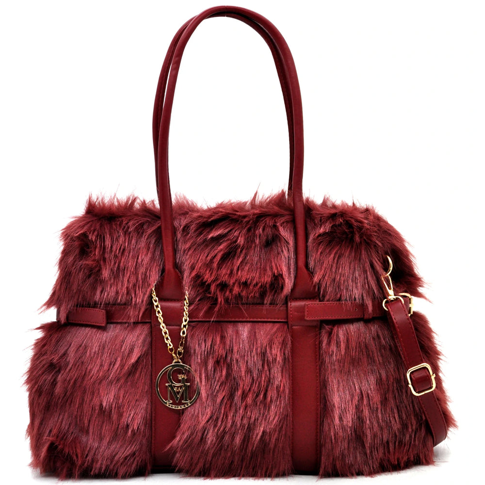 A Bedda - Borsa firmata Gyoiamea in eco pelliccia morbida teddy pelo