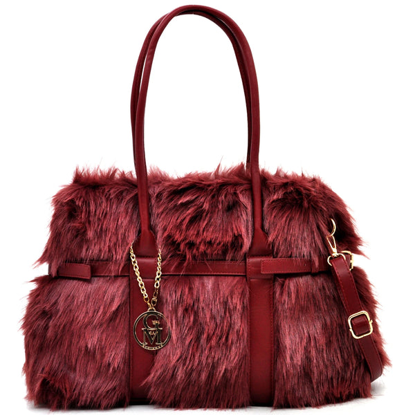 A Bedda - Borsa firmata Gyoiamea in eco pelliccia morbida teddy pelo