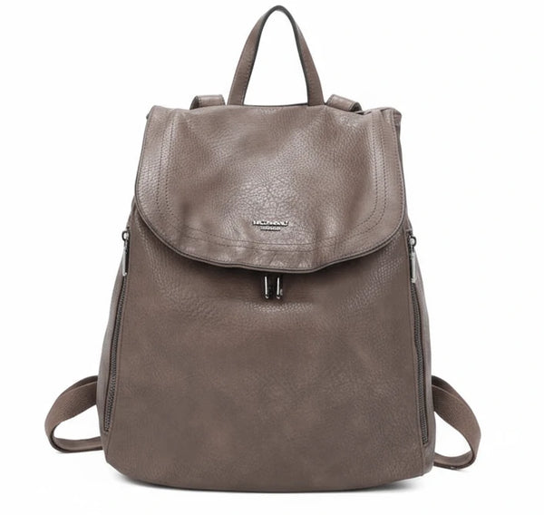 COCONUDA - Zaino donna zainetto firmato morbido elegante capiente vintage simil pelle venata