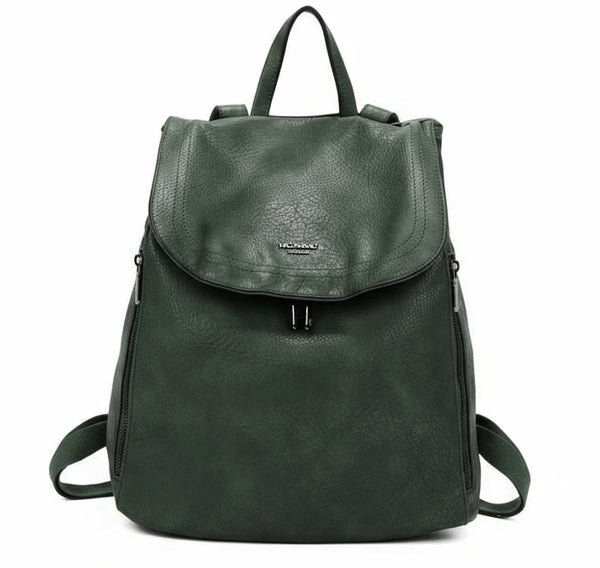 COCONUDA - Zaino donna zainetto firmato morbido elegante capiente vintage simil pelle venata