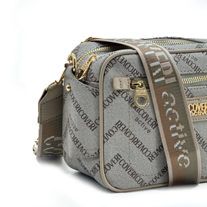 Borsa firmata Coveri active borsetta donna logo zip tracolla fantasia piccola