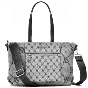 Borsa firmata Sweet Years in simil pelle pregiata tote shopping con tracolla e spalla
