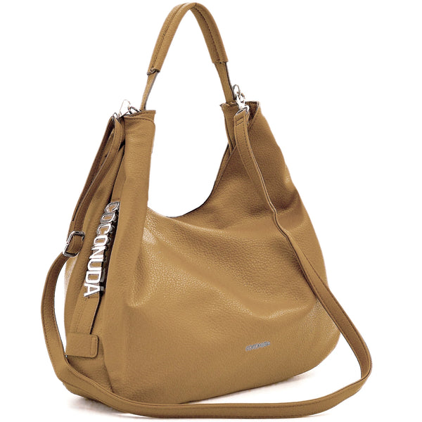 Borsa a sacco firmato COCONUDA Colletion donna spalla a tracolla simil pelle