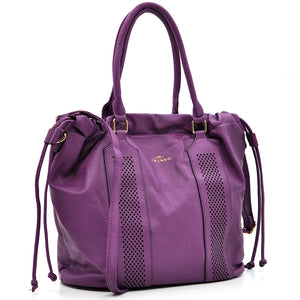 CHARRO - Borsa 2in1 trasformabile multitasche firmata giornaliera capiente simil pelle forata shopping secchio