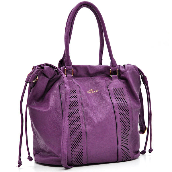 CHARRO - Borsa 2in1 trasformabile multitasche firmata giornaliera capiente simil pelle forata shopping secchio