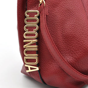 Borsa a sacco firmato COCONUDA Colletion donna spalla a tracolla simil pelle nuova