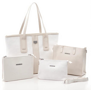 BACI & ABBRACCI borsa + borsetta + portamonete set 3 pezzi fantasia logo GM shopping spalla donna tracolla