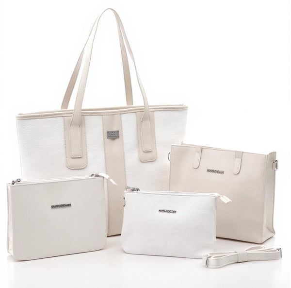 BACI & ABBRACCI borsa + borsetta + portamonete set 3 pezzi fantasia logo GM shopping spalla donna tracolla
