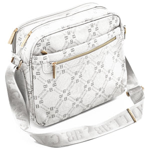 Borsa firmata B. Cavalli grande 5 tasche con zip capiente e comoda a tracolla fantasia logo