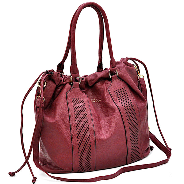 CHARRO - Borsa 2in1 trasformabile multitasche firmata giornaliera capiente simil pelle forata shopping secchio