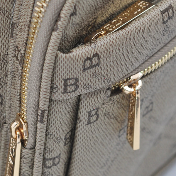 Zaino donna zainetto firmato B. Cavalli grande 4 tasche con zip capiente e comoda fantasia logo