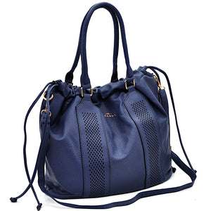 CHARRO - Borsa 2in1 trasformabile multitasche firmata giornaliera capiente simil pelle forata shopping secchio