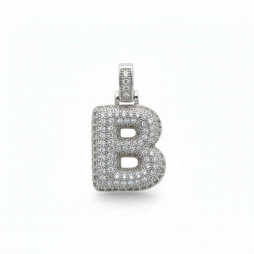 BUNDLE SET Collana a Corda "Rope Chain" + Ciondolo Lettera Iniziale "Balloon" con Pavé di Zirconi – Alfabeto Completo