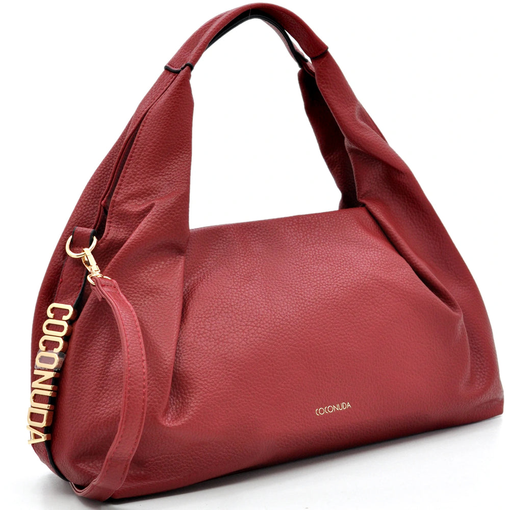 Borsa a sacco firmato COCONUDA Colletion donna spalla a tracolla simil pelle nuova