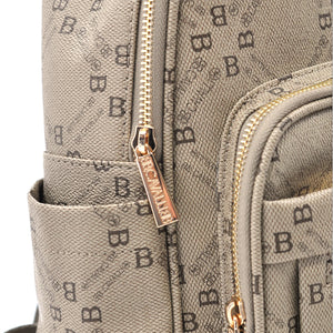 Zaino donna zainetto firmato B. Cavalli grande 4 tasche con zip capiente e comoda fantasia logo