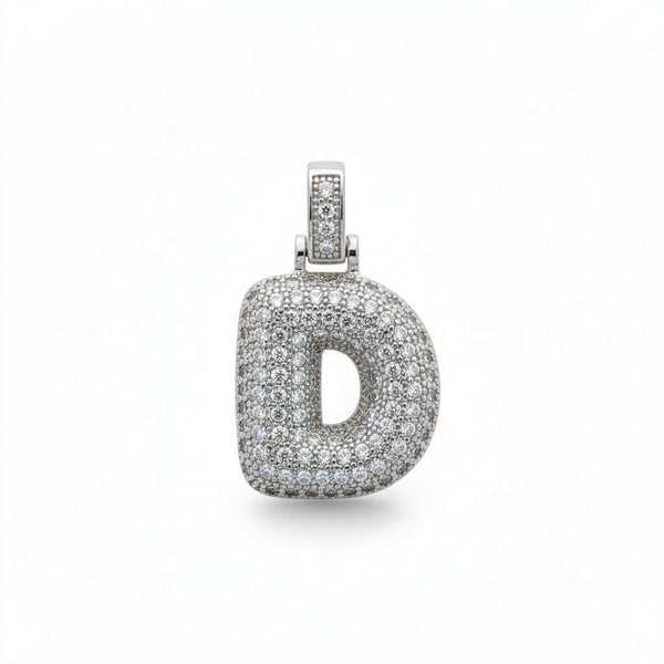 Solo Ciondolo Lettera Iniziale "Balloon" con Pavé di Zirconi – Alfabeto Completo